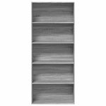 Book Cabinet Grey Sonoma 80x30x189 cm Engineered Wood 3314674