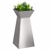 Pillar Planter 2 pcs Silver 35 x 35 x 73 cm 873847