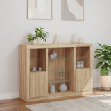 Sideboards with LED Lights 3 pcs Sonoma Oak Engineered Wood 3209130