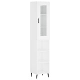 Highboard White 34,5x34x180 cm Engineered Wood 3199377