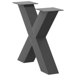 ZNTS Coffee Table Legs X-Shaped 2 pcs Anthracite 50x cm Steel 4012958