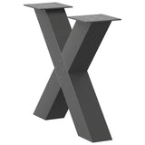 Coffee Table Legs X-Shaped 2 pcs Anthracite 50x cm Steel 4012958