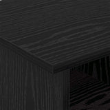 TV Stand Black Oak 68.5 x 35 x 35 cm Engineered Wood 891041