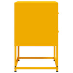 ZNTS Bedside Cabinets 2 pcs Mustard Yellow 36x39x60.5 cm Steel 846465