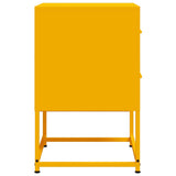 ZNTS Bedside Cabinets 2 pcs Mustard Yellow 36x39x60.5 cm Steel 846465