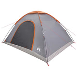 Camping Tent with Roof Grey and Orange 335 x 275 x 180 cm 42028639