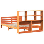 ZNTS Bed Frame without Mattress Wax Brown 120x200 cm Solid Wood Pine 3309922