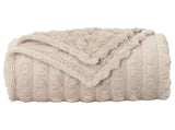 Throw Blanket Beige 270 x 240 cm Fleece 42016824
