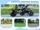 6 in 1 Kids Trike with Parent Handle, Canopy, 5-point Safety Belt, Storage, Footrest, Brake, for 1-5 T3398P348145