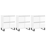 Sideboards 3 pcs High Gloss White Engineered Wood 3190207
