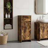 Bathroom Cabinet Smoked Oak 35 x 36.5 x 85 cm Engineered Wood 890748