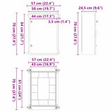 Control Cabinet Grey 57 x 24.5 x 70 cm ABS Plastic 4106518