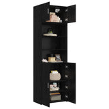 Storage Cabinet with Shelves Black Oak 70 x 42.5 x 225 cm 3446669