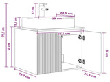 Wall-Mounted Sink Vanity Grey Sonoma 49.5 x 41 x 62.5 cm 890418