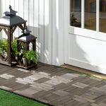 ZNTS 12" x 12" Interlocking Deck Tiles, Pack of 27 Outdoor Flooring Patio Tiles-Teak-AS 46120676