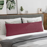 Sofa Pillows 2 pcs Wine Red 145 x 40 cm Fabric 42013828