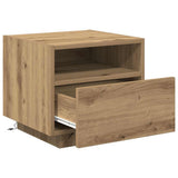 Bedside Cabinet with Drawer 2 pcs Artisan Oak 40 x 39 x 37 cm 863069