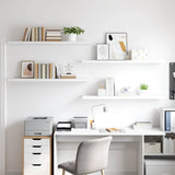 Floating Wall Shelves 4 pcs White 120x23.5x3.8 cm MDF 323822