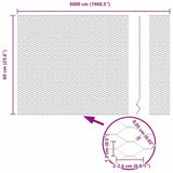 Hexagon Fence Silver 0.6 x 50 m Galvanised steel 42005709