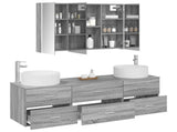 Bathroom Furniture Set 4 pcs Grey Sonoma 3407068