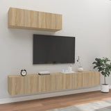3 Piece TV Cabinet Set Sonoma Oak Engineered Wood 3114480