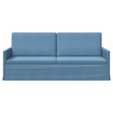 3 Seater Sofa Blue 190 x 81 x 82 cm Corduroy Fabric 42041136