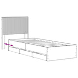 Bed Frame with Storage and Headboard Artisan Oak 90 x 200 cm 3445813