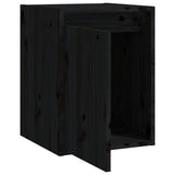 Wall Cabinets 2 pcs Black 30x30x40 cm Solid Wood Pine 813484