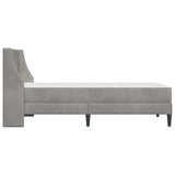 Bed Frame with Mattress Light Grey 90 x 190 cm Velvet 3415238