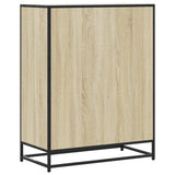 Shoe Cabinet Sonoma Oak 75x38x97.5 cm Engineered Wood and Metal 3300871