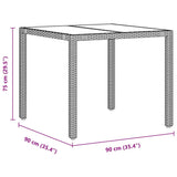 Garden Dining Set 5 pcs Grey Poly Rattan 3365388