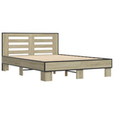 Bed Frame without Mattress Sonoma Oak 140x200 cm 3280103