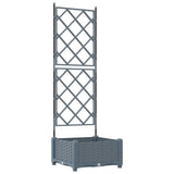 Garden Planter LiGht Grey 40 x 40 x 125.5 cm PP 42002881