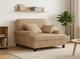 XL Armchair with Cushions Taupe 1.5 Lines Fabric 42043482