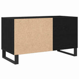 Record Cabinet Black Oak 85 x 38 x 48 cm Engineered Wood 862898