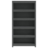 Book Cabinet Grey 80x35x154 cm Solid Wood Pine 821691