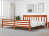 Bed Frame with Headboard Wax Brown 180 x 200 cm 3418142