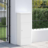 Parcel Drop Box with Storage White 44.5 x 29 x 110.5 cm Steel 874927
