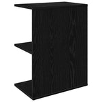 ZNTS Bedside Tables 2 pcs Black Oak 46.5x29x61 cm Engineered Wood 858653