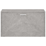 Shoe Bench Concrete Grey 80x24x45 cm Engineered Wood 342642