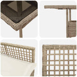 Garden Dining Set 3 pcs Beige Poly rattan 3334931