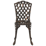 Garden Bistro Set 3 pcs Bronze Aluminium 42002390