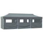 Folding Pop-up Party Tent with 8 Sidewalls 870x291x315 cm Anthracite 44982