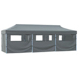 Folding Pop-up Party Tent with 8 Sidewalls 870x291x315 cm Anthracite 44982