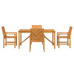 Garden Dining Set 5 pcs Brown 150 x 90 x 74 cm 3154106