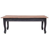 ZNTS Coffee Table Black 120x60x45 cm Solid Mahogany Wood 283904