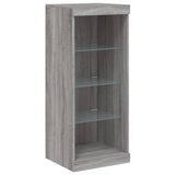 Sideboards with LED Lights 3 pcs Grey Sonoma Engineered Wood 3209126