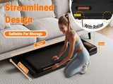 Folding Treadmill with Handrail & Adjustable Incline, 1-10 km/h Running Machine, Space Saving Low N601P303820B