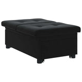 Sofa Bed Black 194 x 67 x 82 cm Velvet 42008600