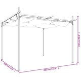 Pergola with Retractable Roof Anthracite 295x292x230 cm 360116